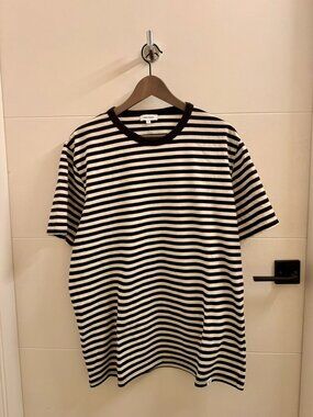 Norse Projects Men's Niels Stripe T-Shirt Black/White (XXL)